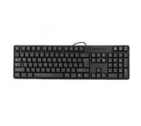 Eacam Arabic Keyboard, Wired Design Office Keyboard for Desktop Computers, with USB Interface, ABS Material, 104 Keys, Plug and Play, Comfortable to Touch, Small Language, Sturdy and