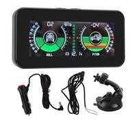 Eacam Car Tilt Gauge, Real Time Measurement of the Pitch Angle and Roll Angle, High Resolution Color HD LCD Display, Alarm Alert for Smooth driving. ABS+PC High Temperature Resistant
