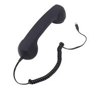 Eacam Cell Phone Retro Handset Receiver with HiFi Call Quality and Adjustable Volume for Ergonomic Conversations On-the-go (Black)