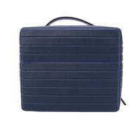 Eacam Fold Down Makeup Bag with Large Capacity,Water Proof Zippered, Travel Cosmetic Case Toiletry Bag,Perfect Companion for Business Trips, Vacations, or Daily Gym Sessions,The (Dark Blue)