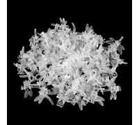 Eacam Garden Stem Clips,Strong Grip, Lovely Design, Cute Looking, Made of Sturdy plastic. Large Enough to Go Around the Stem and Support Without Damaging it. Easy to and release. (Transparent White)