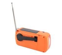 Eacam Hand Crank Solar Radio 1200mAh Rechargeable Portable Power Bank LED Flashlight AM/FM / SW1 / SW2 World Band with Cell Phone Charger, Solar Outdoor Emergency Camping (Orange)