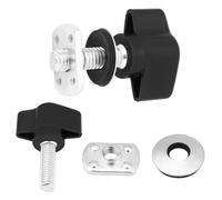 Eacam Hard Top Thumb Screws for 8Pcs Set with Washers and Nut Plates, Black + Silver, Fit for YJ TJ JK JKU Sports Sahara Rubicon X & Unlimited X 2/4 Door 1995-2017
