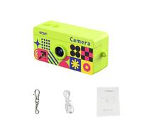 Eacam Keychain Digital Camera 1080P 12MP Video Photo Thumb Camera with 0.96 Inch LCD Screen and Type C Charging for Travel Photography Gifts (Green)