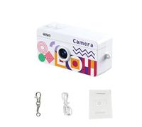 Eacam Keychain Digital Camera 1080P 12MP Video Photo Thumb Camera with 0.96 Inch LCD Screen and Type C Charging for Travel Photography Gifts (White)