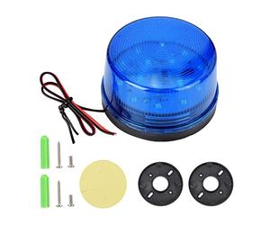 Eacam LED Strobe Beacon Security Alarm Light, High Brightness, Energy Saving, Environmental, No Maintenance, DC9-12V Blue Flashing Light for Vehicles, with Multilayer LED Arc Sur