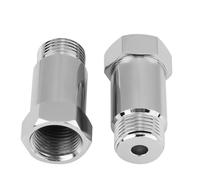 Eacam M18*1.5 Thread Pitch, 45mm Length Check Engine Light Eliminator Adapter Oxygen Sensor Extender Spacer Silver, Increases the Distance Between the O2 Sensor and Exhaust System,