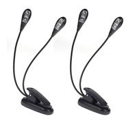 Eacam Music Stand Light [KEYWORD] Piano Score Light Clip On Book Dual Gooseneck 4 LED Beads Uniform Diffusion Freestanding and Clamp Modes with Reinforced Joints for Piano