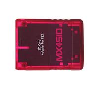 Eacam MX4SIO SIO2SD Micro Storage Card Adapter for with Card Reader Adapter, Hand Made Stable Replacement Micro Storage Card Reader (Transparent Red)