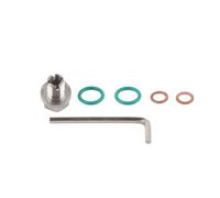 Eacam Piggyback Drain Plug Self Tapping Oil Pan Thread Repair Kits, Stainless Steel Oil Drain Screw Nut Kit with Hex Wrench O Ring Gasket, for Repairing Slipped Oil Pan (M12.1-1.5x15mm)