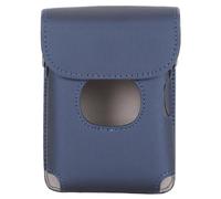 Eacam Premium Smartphone Printer Bag for Mini Link 2 Hard Case with Shoulder Strap Vintage Design Lightweight Perfect for Travels PU Leather (Dark Blue)