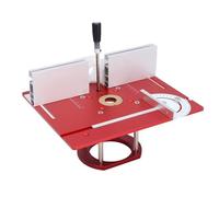 Eacam Router Lift Base, Aluminum Alloy Height Adjustable Manual Router Table Lift System, for Woodworking Machinery (Red)