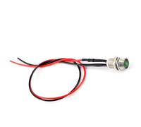 Eacam Shining Super Bright Light, 4 Pcs 12v 8mm LED Panel Pilot Dash Warning Light Indicator Lamp for Cars, and Universal Vehicles (Green Light)