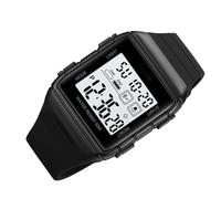 Eacam Sport Watch Athletic Watch Digital Dual Time Countdown Chronograph Alarm Clock 50M EL Back Light with Date Week 12 24 Hour for Running Outdoor S (Beige)