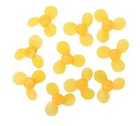 Eacam Toy Propeller 10Pcs, ABS Plastic 3 Blades Fan Model Accessories Yellow 743Y2A, Run Smoothly with Large Thrust, Easy to Install and Replace, Suitable for Mini Fans, Electric Toys