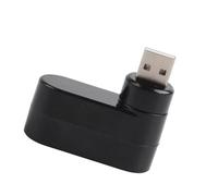 Eacam USB 2.0 Hub Mini Rotate Splitter Compact Design 3-Ports Adapter for Laptop and PC Use (Black)