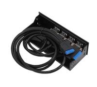 Eacam USB 3.0 Front Panel Hub 4 Ports Easy Installation for Desktop Systems 5.25" Optical Drive Front Panel Durable ABS