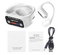 Eacam Wireless Translation Earphones, AI Translation Earbuds, 5.4 AI Technology, Real-time Language, Natural Interpretation, with Charging Case and Display Screen (White)