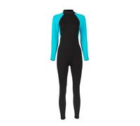 Eacam Womens Wetsuit Full Body Wetsuit Long Sleeve 3mm Scuba Diving Suit Thermal SCR Neoprene Four Way Stretch with Reinforced Collar Cuffs Knees for Diving Surfing (Women-Blue L)