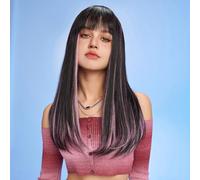 Eacam Womens Wig Straight Looking Synthetic Hair Cosplay Party Halloween Daily Use Adjustable Comfortable Breathable Fashionable Sexy Hairpiece (LC6233-1)