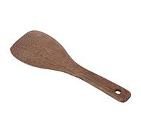 Eacam Wooden Spatula, Cooking Tool for Fried Rice, Cooking, Roasting, Making Cakes, Easy Grip, Heat Protection Handle, Won't Hurt Cookware, Round, Semicircular, Bevel,Suitable with Any (Semicircle)