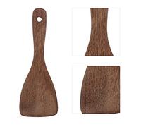 Eacam Wooden Spatula, Cooking Tool for Fried Rice, Cooking, Roasting, Making Cakes, Easy Grip, Heat Protection Handle, Won't Hurt Cookware, Round, Semicircular, Bevel,Suitable with Any (Oblique