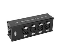 Eacam XLR to Ethernet Extender 4 Channel Sound Adapter, EMI Protection, Long Distance for Stage Light, Studio Live Sound, with Industrial Connectors, Shielded Cables, Spread Spec (3 Pin XLR Female)