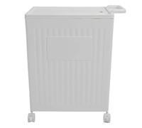 Eacam Yoga Mat Storage Rack Basket Yoga Mat Corner Storage Organizer Holder Foldable Large Capacity PP Box with 360° Wheels for Workout Equipment Toy Laundry (White)