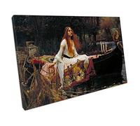 EACanvas John William Waterhouse The Lady of Shalott Ready to Hang Wall Art Print Picture For Home Office Decor 91x61cm (36x24In)