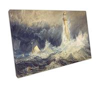 EACanvas Joseph Mallord William Turner Bell Rock Lighthouse Reproduction Wall Art Print Picture For Home Office Decor 45x30cm (18x12In)