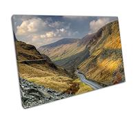 EACanvas Keswick Honister Pass Slate The Lake District Cumbria Ready to Hang Wall Art Print Picture For Home Office Decor 61x41cm (24x16In)