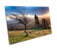EACanvas Old Copper mine Caradon Hill Bodmin Moor Cornwall Ready to Hang Wall Art Print Picture For Home Office Decor 76x51cm (30x20In)
