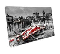 EACanvas Red Swing Bridge over the river Tyne Quayside Newcastle Gateshead Canvas Wall Art Print Picture For Home Office Decor 91x61cm (36x24In)