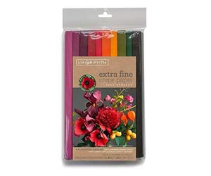 Each 25cm x 200 cmLia Griffith Extra Fine Crepe Enchanted Garden 130% Stretch 10 Colours