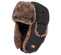 (EACH, Black) Trespass Faux Fur Winter Hat Dapper