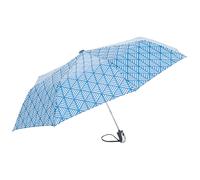 (EACH, Blue Chevron Print) Trespass Compact Tri Fold Automatic Umbrella