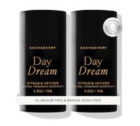Each & Every 2-Pack Natural Aluminum-Free Deodorant for Sensitive Skin with Essential Oils, Plant-Based Packaging (Citrus & Vetiver, 2.5 Ounce (Pack of 2))