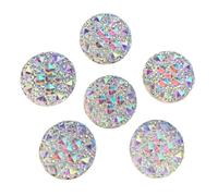 Each Size Crystal AB Resin Flatback Rhinestones Round Stones Non Hotfix Scrapbook Strass for DIY Crafts for DIY Manicure Face Art(18mm 10pcs)