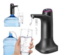 Eachbid Water Dispenser, Double Purpose, USB Rechargeable, for Universal 2-5 Gallon Bottles, Black