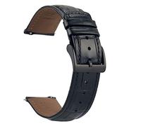 EACHE 18mm Leather Watch Straps for Men Black Quick Release Leather Watch Strap Alligator Embossed Replacement Watch Bands