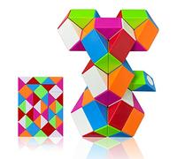 EACHHAHA Magic Snake 48 Parts - Christmas Stocking Fillers for Kids - Snake Cube Puzzle & Fidget Toys - Twist Puzzle Brain Teaser - Educational Toys & Party Bag Fillers (Rainbow*1)