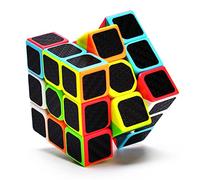 EACHHAHA Speed Cube 3x3 Magic Cube 56mm,Professional, Smooth, and Fault-tolerant,Classic Brain Teasers,Party Bag Fillers, Party Favours,Competitive training for children(Carbon fiber)