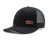 Eachnice Dad to Be Est 2025 Leather Patch Baseball Cap Gifts from Daughter Son for Daddy Father Him Father's Day Birthday, Dad 2025 Black Black, One size