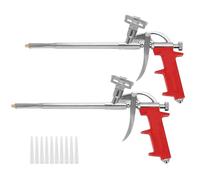 EACHPT Foam Gun, Expanding Foam Spray Gun Professional PU Foaming Gun Insulating Applicator Heavy Duty Aluminium Body Dispensing Foam Gun for Caulking, Filling, Sealing (Red)