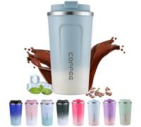 EACHPT Travel Mug, 510ml Coffee Travel Mug with Leakproof Lid,Stainless Steel Thermal Cups for Hot Drinks,Reusable Vacuum Insulated Coffee Cups, Travel Coffee Mug for Hot Cold Drinks/Tea