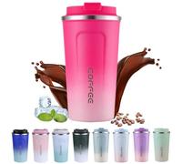 EACHPT Travel Mug, 510ml Coffee Travel Mug with Leakproof Lid,Stainless Steel Thermal Cups for Hot Drinks,Reusable Vacuum Insulated Coffee Cups, Travel Coffee Mug for Hot Cold Drinks/Tea