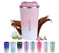 EACHPT Travel Mug, 510ml Coffee Travel Mug with Leakproof Lid,Stainless Steel Thermal Cups for Hot Drinks,Reusable Vacuum Insulated Coffee Cups, Travel Coffee Mug for Hot Cold Drinks/Tea
