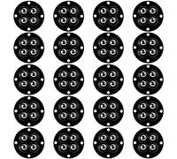 EACHPT Universal Pulley Castors, Small Castor Wheels, Adhesive Swivel Casters, ABS Material, Self-Adhesive Mini Universal Wheel, for Trash Cans, Storage Boxes, Small Furniture (Black, 20 Pieces)
