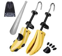 eachway Pair of Professional 2-Way Premium Shoe Stretcher Tough Plastic Shoe Trees,Adjustable Length & Width Durable Shoe Shaper for Men and Women (Medium)