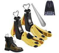 eachway Shoe Stretcher Women Men Professional Boot Stretcher Adjustable Width Length for Wide Feet L Wm's 12-14;Men's 10-14,Yellow Pack of 2, 1 Pair